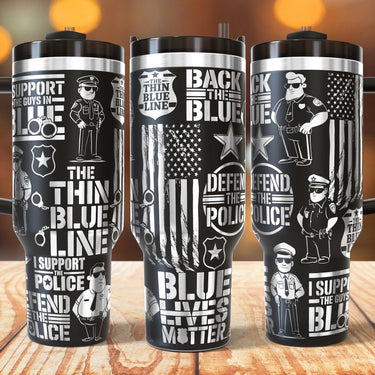 Thin Blue Line - 40 oz Tumbler